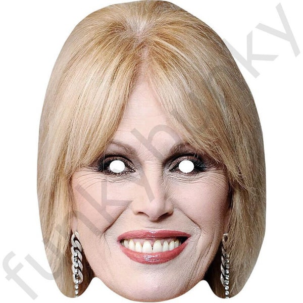 Joanna lumley celebrity card mask - Ready To Wear -Order By 3pm UK For Same Day Dispatch (Mon-Fri) .