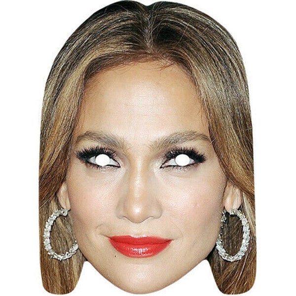 Jennifer lopez celebrity singer & actress card mask - ready to wear-Order By 3pm UK For Same Day Dispatch (Mon-Fri) .