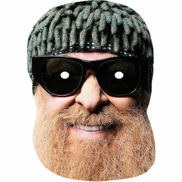 Billy gibbons - celebrity singer fun card mask - Ready To Wear-Order By 3pm UK For Same Day Dispatch (Mon-Fri) .