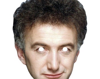 John Deacon (Version 1) Gesichtsmaske mit Promi-Karte – alle unsere Masken vorgeschnitten!! – Bestellen Sie bis 15:00 Uhr im Vereinigten Königreich für den Versand am selben Tag (Mo–Fr).