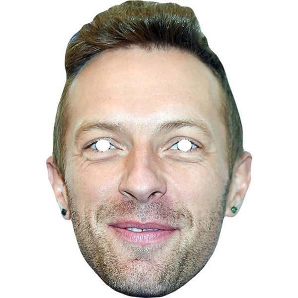 Chris martin celebrity singer card face mask,all masks are pre-cut-Order By 3pm UK For Same Day Dispatch (Mon-Fri) .