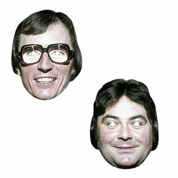 2 pack - syd little & eddie large celebrity comedian card mask - ready to wear-Order By 3pm UK For Same Day Dispatch (Mon-Fri)