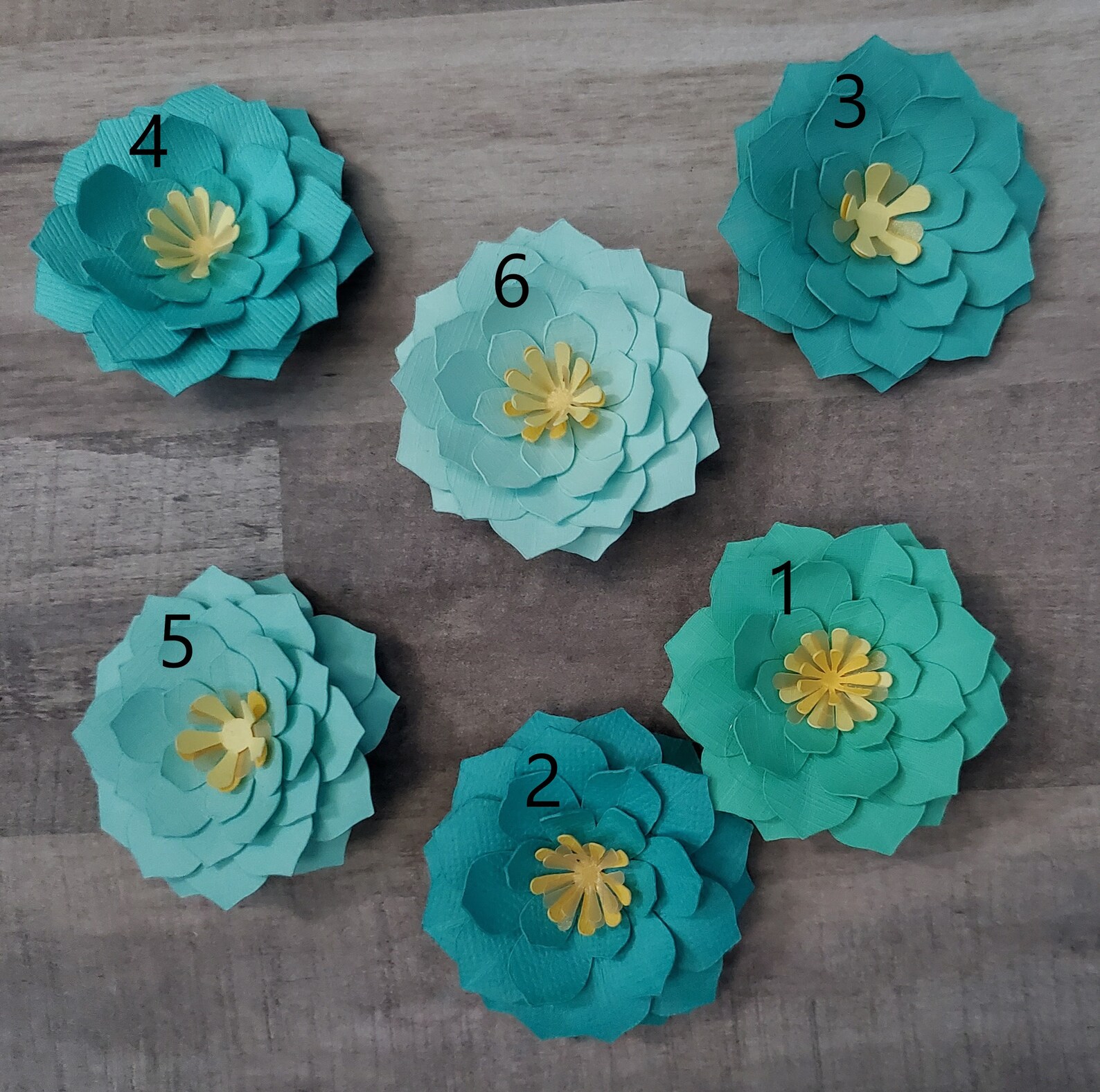 Green Paper flowers DIY flowers Assorted paper flowers Etsy