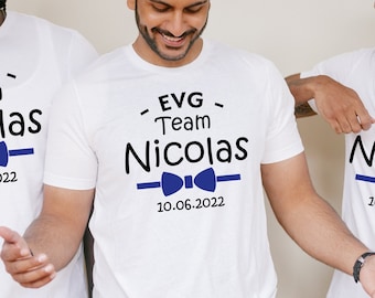 Evg-Team-T-Shirt, zukünftiges Bräutigam-T-Shirt, Team der Braut, personalisiertes Evg-T-Shirt, Junggesellenabschied