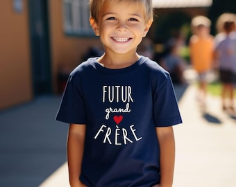 Tee shirt futur grand frère, T-shirt annonce grand frère, T-shirt annonce grossesse enfant