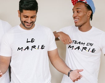 Tee shirt evg friends, T-shirt Le mariée, futur marié, Team du mariée, evg friends team de, équipe du marié, enterrement vie de garcon,