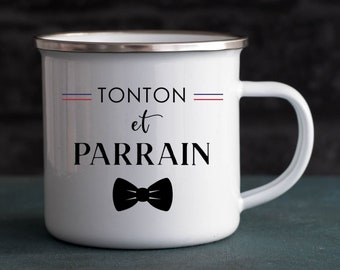 Mug Tonton et Parrain, Mug Tonton, Mug parrain, Tasse Inox pour frère, Mug parrain personnalisé,