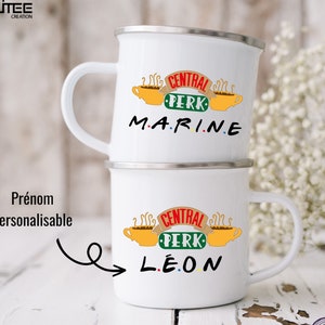 Mug central perk friends, Tasse avec prénom personnalisé, Tasse inox pour fan de la série Friends image 1