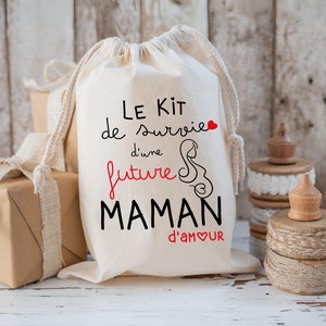 Cadeau Future Maman - Pochette à message : produits à