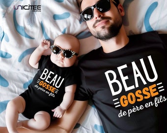 T-shirt Beau gosse de père en fils, Ensemble pere et fils, Matchy