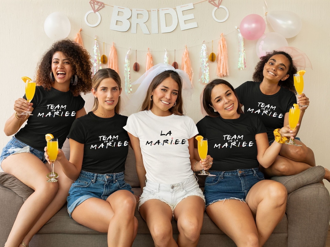 Tee shirt evjf friends, Tee shirt la mariée, Team de la mariée