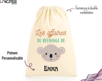 Sac les petites affaires de, Pochon personnalisable pour enfant, Pochon tenue naissance, Sac enfant maternelle, Pochon 100% coton