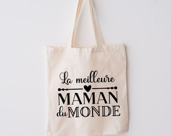 World's Best Mom Tote Bag, Mother's Day Tote Bag, Customizable Tote Bag