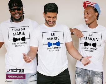 Personalisiertes Junggesellenabschieds-T-Shirt, zukünftiges Bräutigam-T-Shirt, Bräutigam-Team, Trauzeugen-T-Shirt, Junggesellenabschied