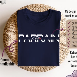 Paten-T-Shirt mit Vornamen Patenkind oder Patentochter, Paten-Geburtstagsgeschenk, personalisiertes Taufgeschenk, Paten-Weihnachtsgeschenk