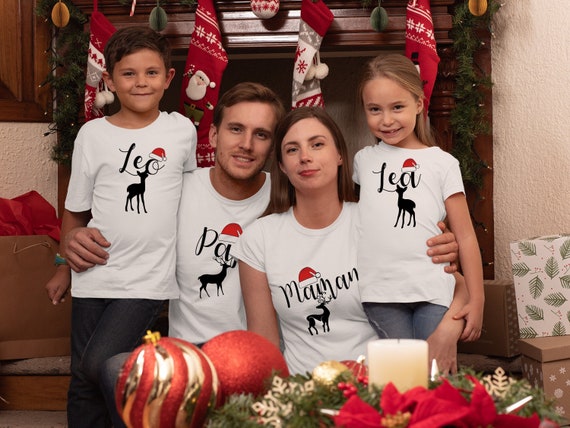 Christmas Family T shirt Personalized Christmas T shirt Family Matching T shirt Family Matching Set Etsy UK