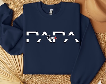 Dad sweater with children's first names, personalized Father's Day sweatshirt