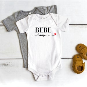 Tee shirt Papa d'amour, T-shirt Maman d'amour, Body Bébé d'amour, Tshirt famille personnalisé, Tshirt papa maman bébé, Lot de tshirt famille Bébé d'amour