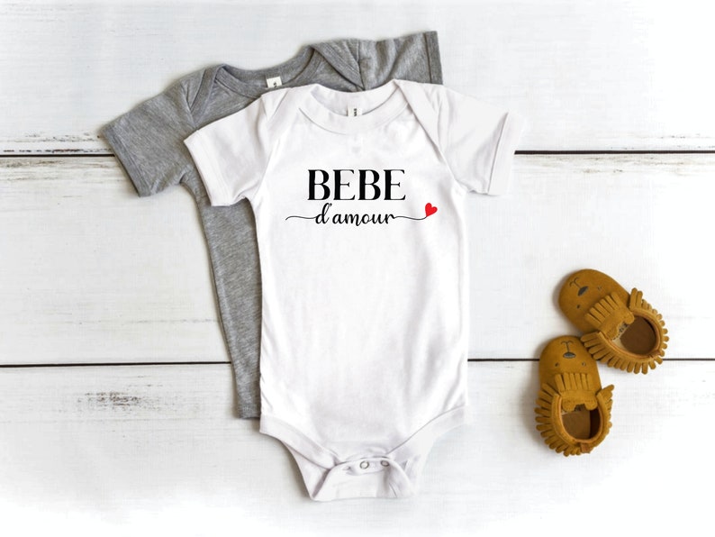 Tee shirt Papa d'amour, T-shirt Maman d'amour, Body Bébé d'amour, Tshirt famille personnalisé, Tshirt papa maman bébé, Lot de tshirt famille Bébé d'amour