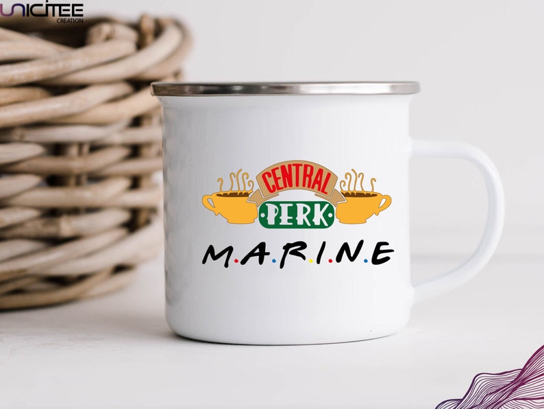 Mug central perk friends, Tasse avec prénom personnalisé, Tasse inox pour fan de la série Friends image 3