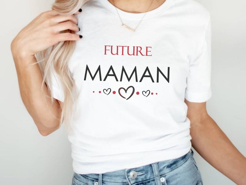 Tee shirt Futur PAPA, Future MAMAN, T-shirt annonce grossesse, Tee-shirt couple, cadeau original futurs parents image 4