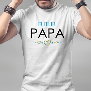 Tee shirt Futur PAPA, Future MAMAN, T-shirt annonce grossesse, Tee-shirt couple, cadeau original futurs parents image 2