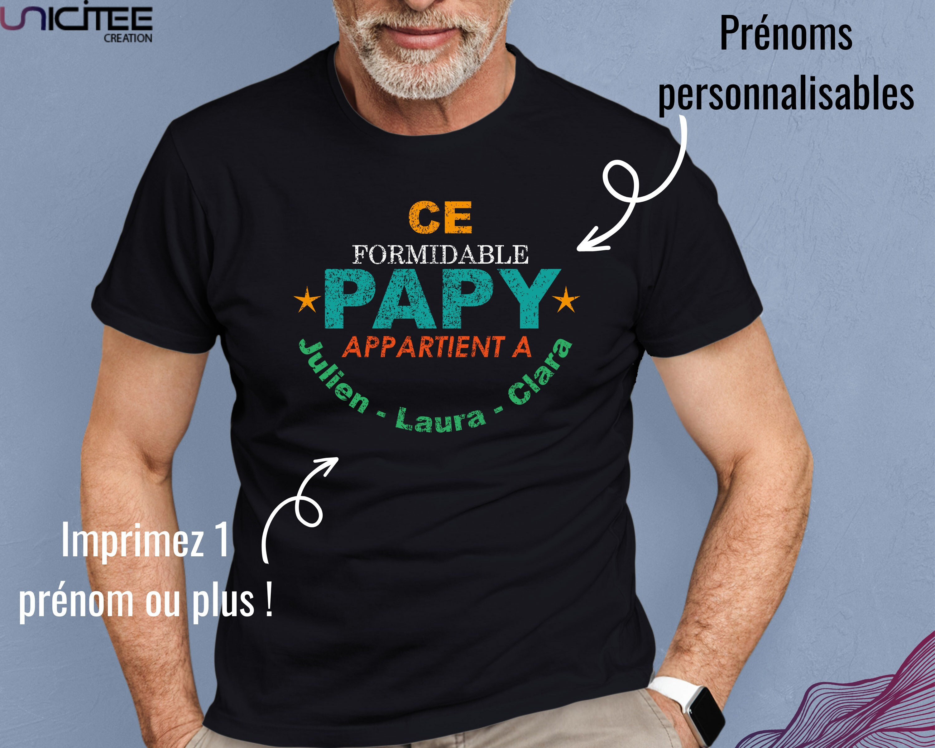 Tee-shirt Père Fils | Date de naissance personnalisable