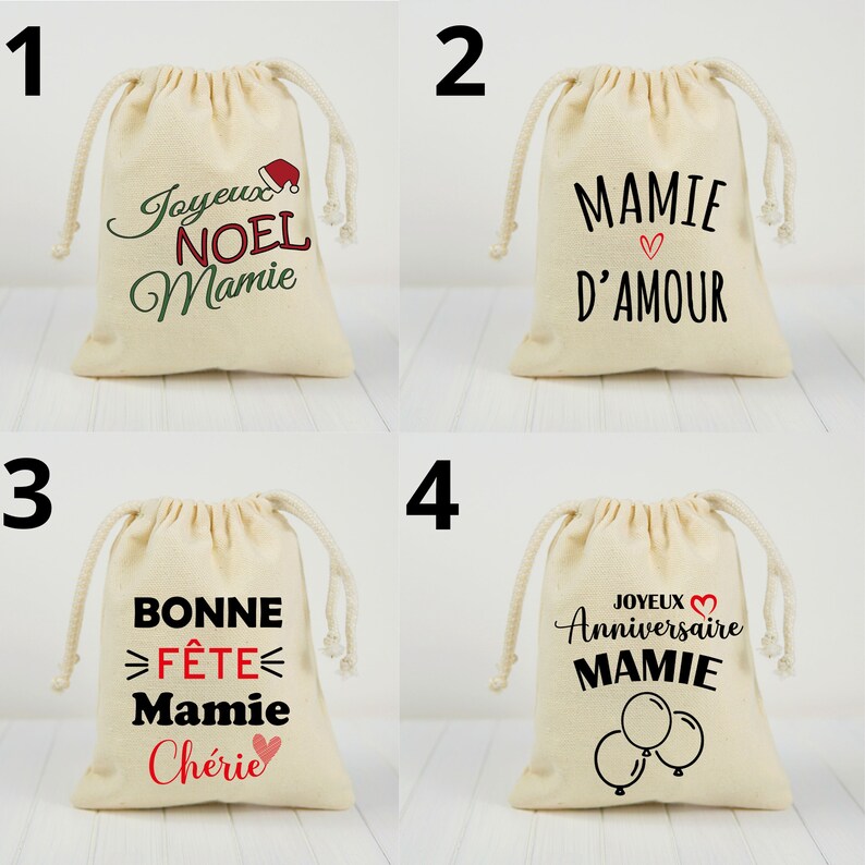 Tee-shirt Mamie d'amour, T-shirt mamie personnalisé, T-shirt grand-mère, cadeau fête des grands mères, cadeau mamie personnalisé image 3