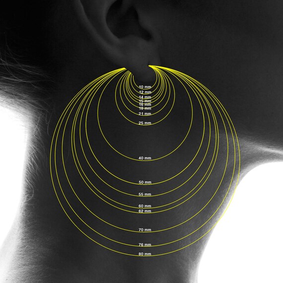 10MM 21MM Endless Hoop Earrings in 14K Yellow Gold Etsy