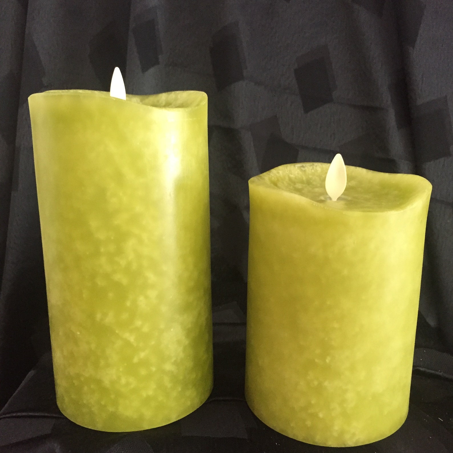 Luminara Mottled Candles in 3 colors to choose from set of 2 Etsy