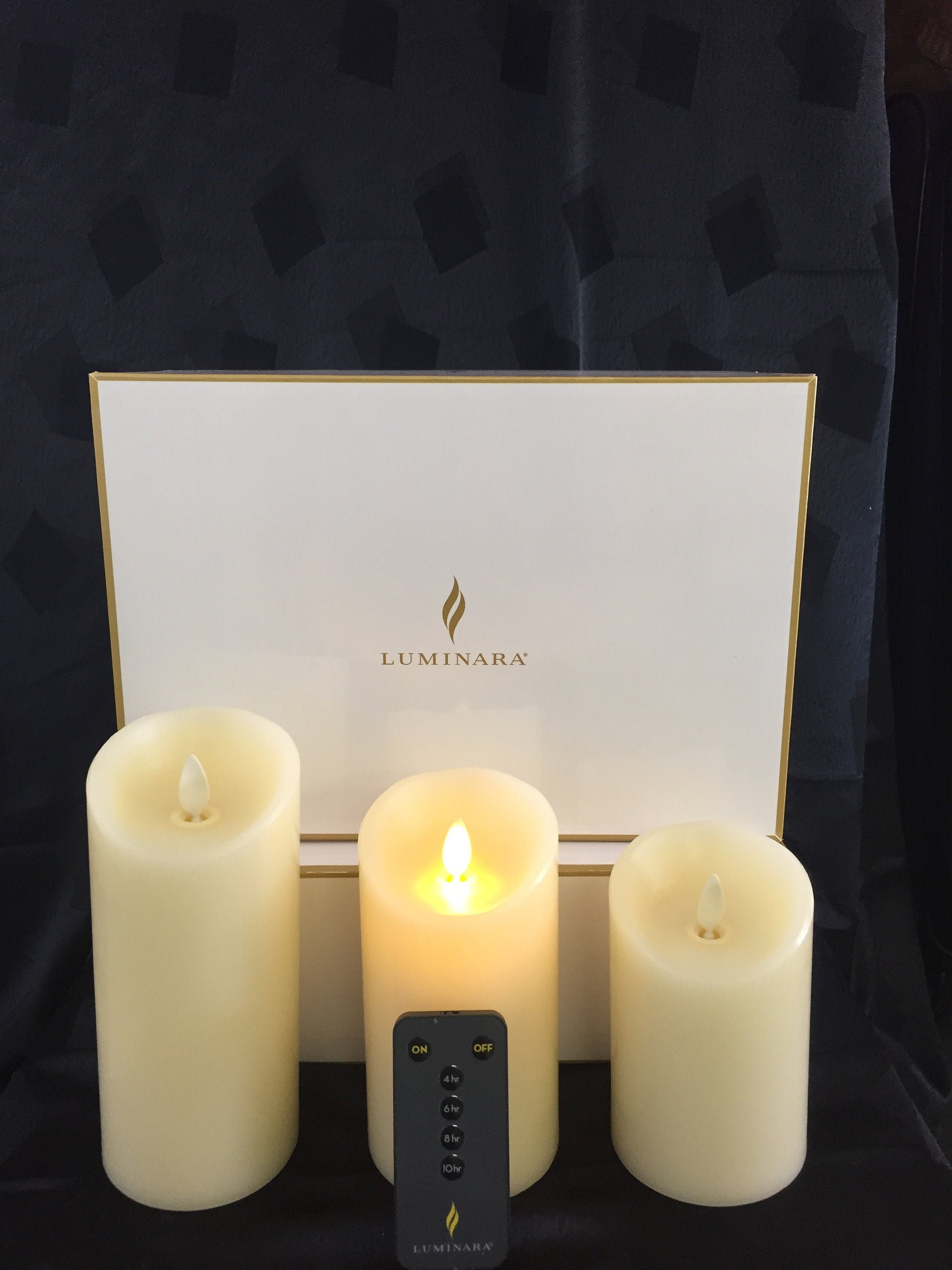 Luminara Flickering Candles in Beige Etsy