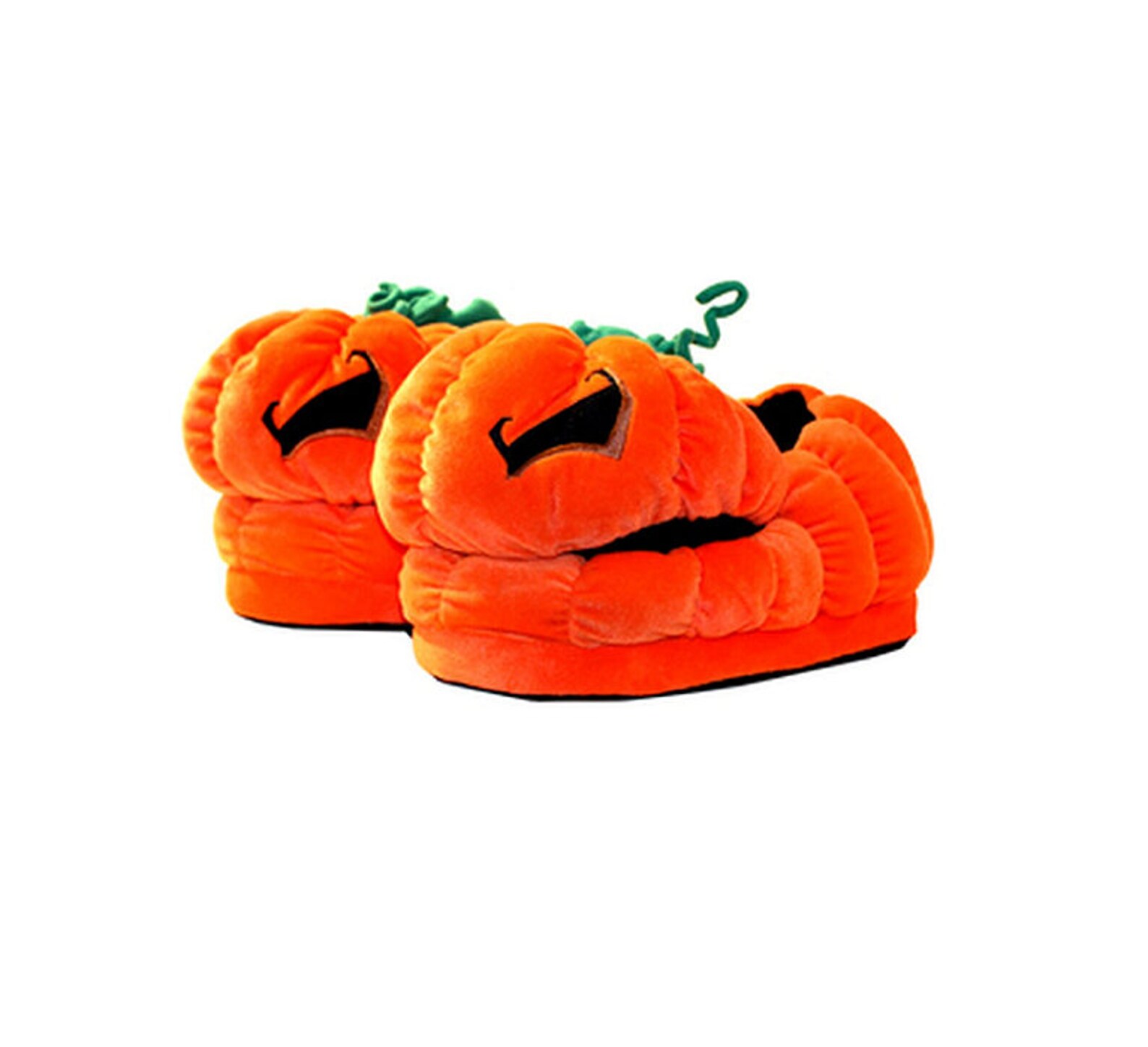 Jack O'Lantern Slippers Plush Etsy