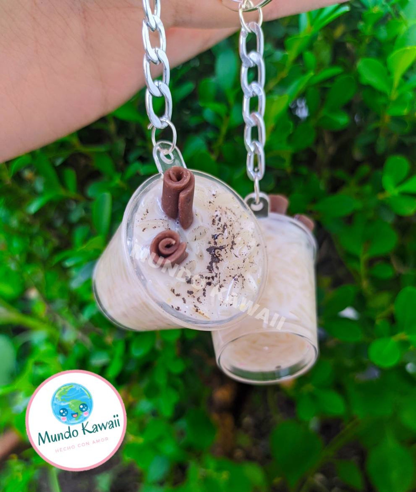 Rice Keychain with Milk made of resin Etsy