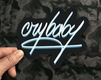 Autocollant en vinyle Crybaby | Sticker mat, brillant, transparent, holographique, découpé