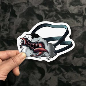 Vinylsticker Panda Oni-masker | Mat, glanzende, transparante, holografische, gestanste sticker