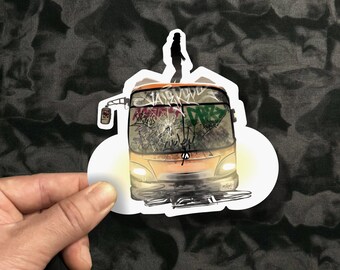 Bus étiqueté du métro de Los Angeles | Sticker mat, brillant, holographique, découpé