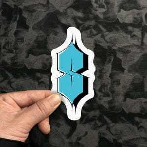 S-sticker uit de jaren 90 | Mat, glanzende, transparante, holografische, gestanste sticker