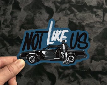 pas comme nous autocollant | Sticker mat, brillant, holographique, découpé