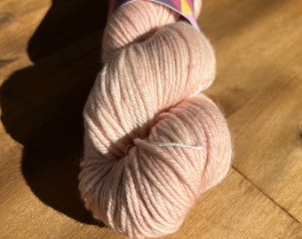 Blushing 100g Bravo 8ply Tonal Hand Dyed Yarn DK 100% Superwash Merino Wool Pale Pink Pastel
