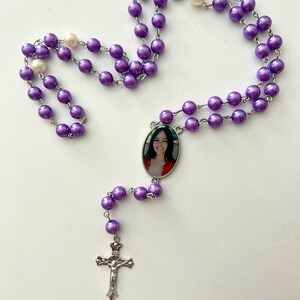 Custom Personalized Rosary with Photo zdjęcie 3