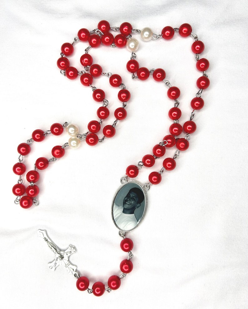 Custom Personalized Rosary with Photo zdjęcie 2