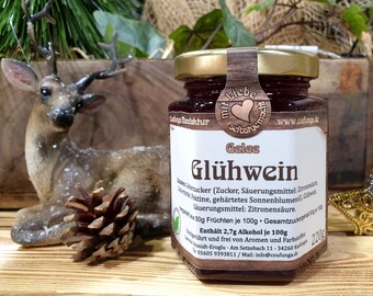 Glühwein Gelee, Brotaufstrich, Fruchtaufstrich, 220g