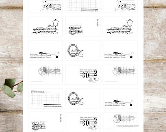 Minimalist Journal Ephemera: Printable Layering Pieces (Digital Download)