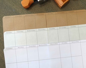 Printable Undated Monthly Planner, A5 Size (PDF Download)