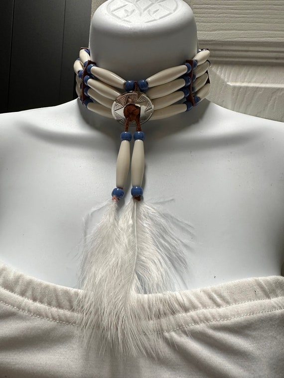 Handmade Native American Bone Choker
