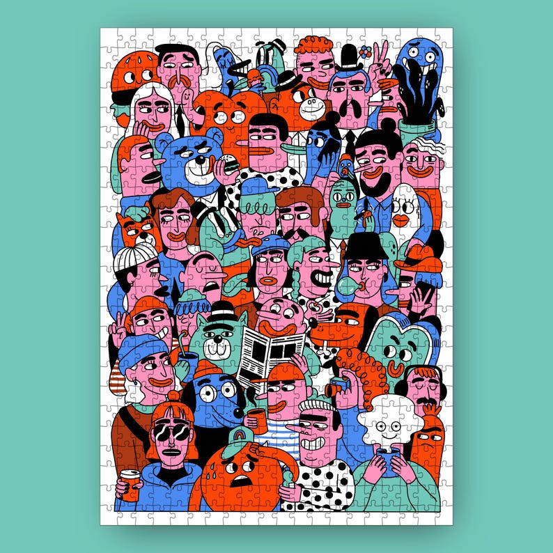 Puzzel van 500 stukjes "NINE AM" van The Puzzle Collective. Zoekplaatje. afbeelding 2