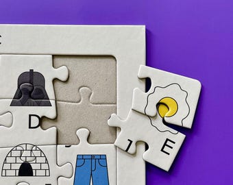 パズル 40ピース 「KIDS ABC」 知育玩具 ABCパズル 文字 - Etsy 日本