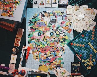 abstract puzzles online Puzzle 1000 Pieces "Head" Art Design The Puzzle Collective
