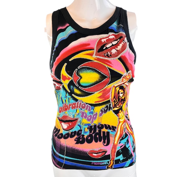 LGB hand graphic タンクトップ Y2K Y2K Pop Art Graphic Tank Top: Morgan De Toi Retro Statement