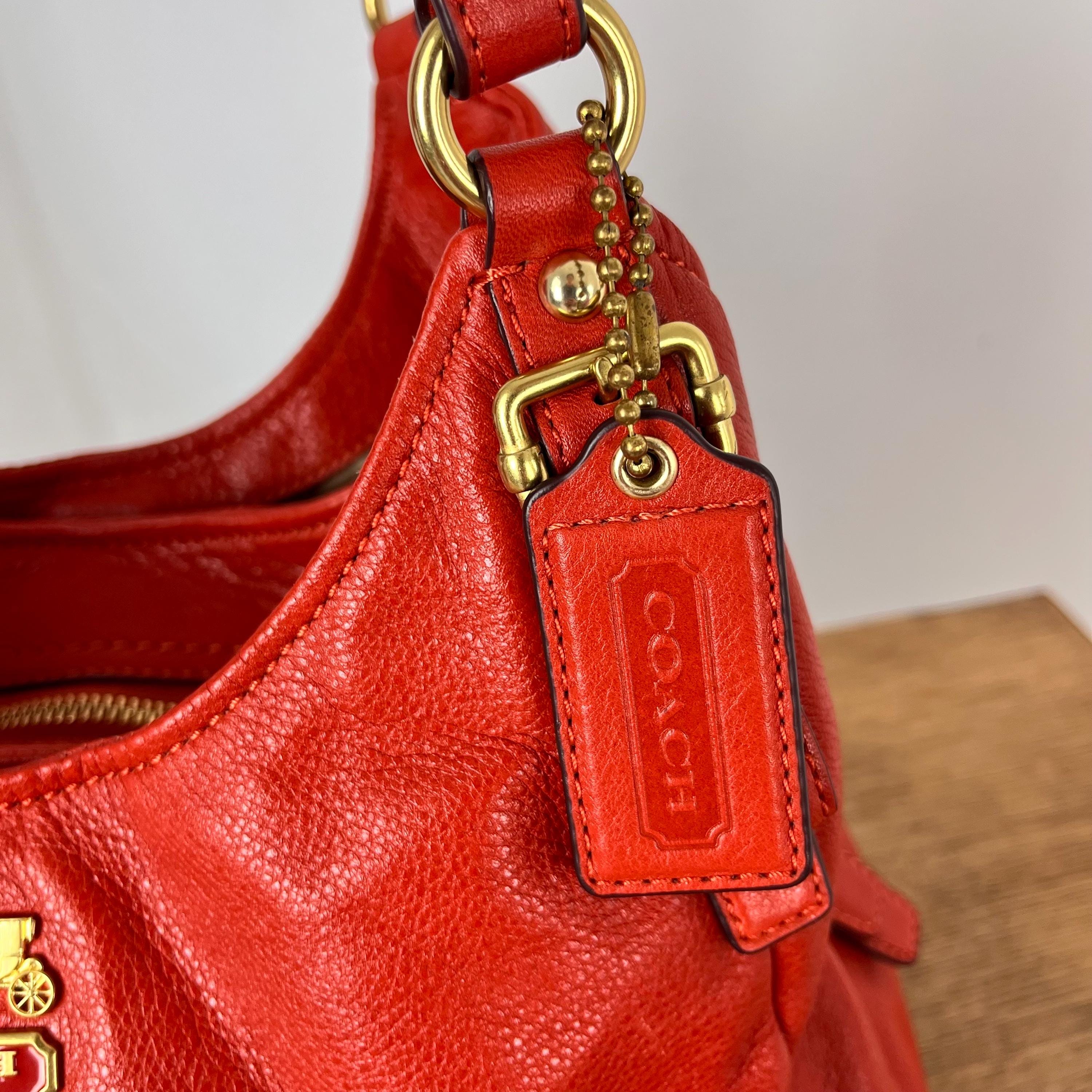 Coach Madison Pearlized Leather Maggie Hobo Shoulder Bag Purse Tote Coach Shoulder Bag Coach Tote Bag Leather Coach Bag Gift for Her Design